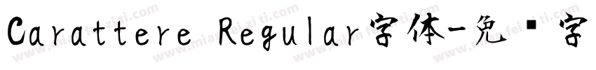Carattere Regular字体字体转换